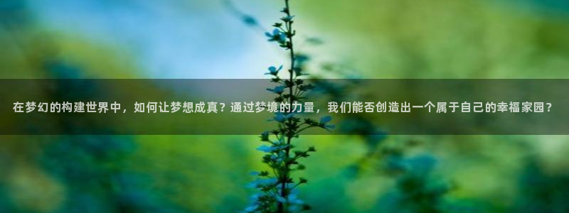 威九国际网站客服电话多少号码：在梦幻的构建世界中，如何让梦想成真？通过梦境的力量，我们能否创造出一个属于自己的幸福家园？