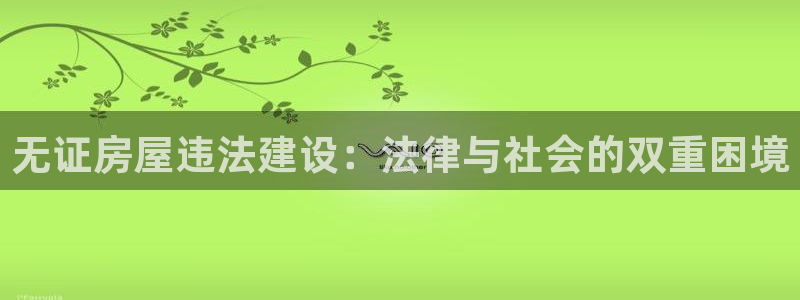 威九国际精：无证房屋违法建设：法律与社会的双重困境