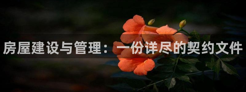 威九国际网站入口官网首页：房屋建设与管理：一份详尽的契约文件