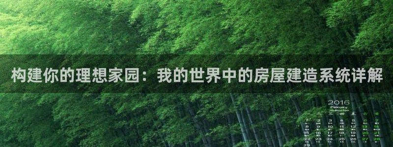 威九国际78m小说：构建你的理想家园：我的世界中的房屋建造系统详解