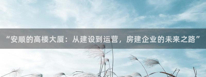 威九国际新：“安顺的高楼大厦：从建设到运营，房建企业的未来之路”