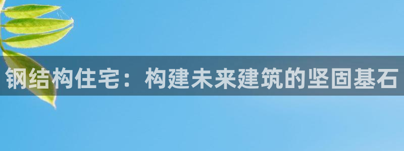 威九国际app网站官网：钢结构住宅：构建未来建筑的坚固基石