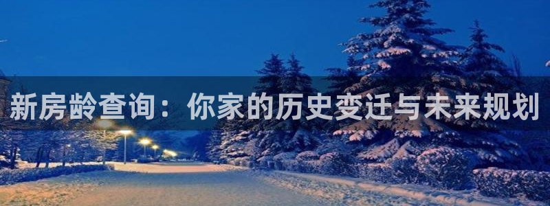 威九国际网站怎么样：新房龄查询：你家的历史变迁与未来规划