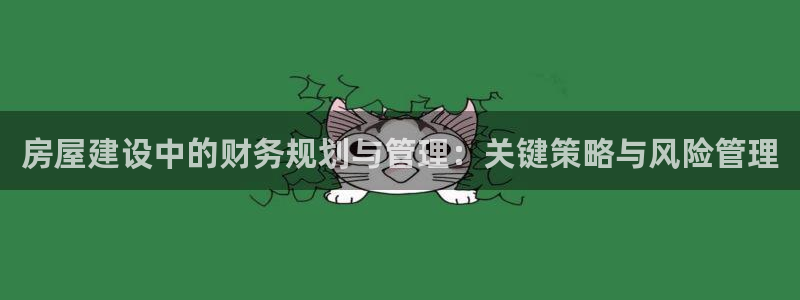 威九国际可以提现吗：房屋建设中的财务规划与管理：关键策略与风险管理