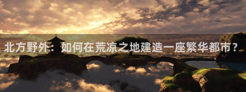 威九国际网站经常打不开网页：北方野外：如何在荒凉之地建造一座繁华都市？